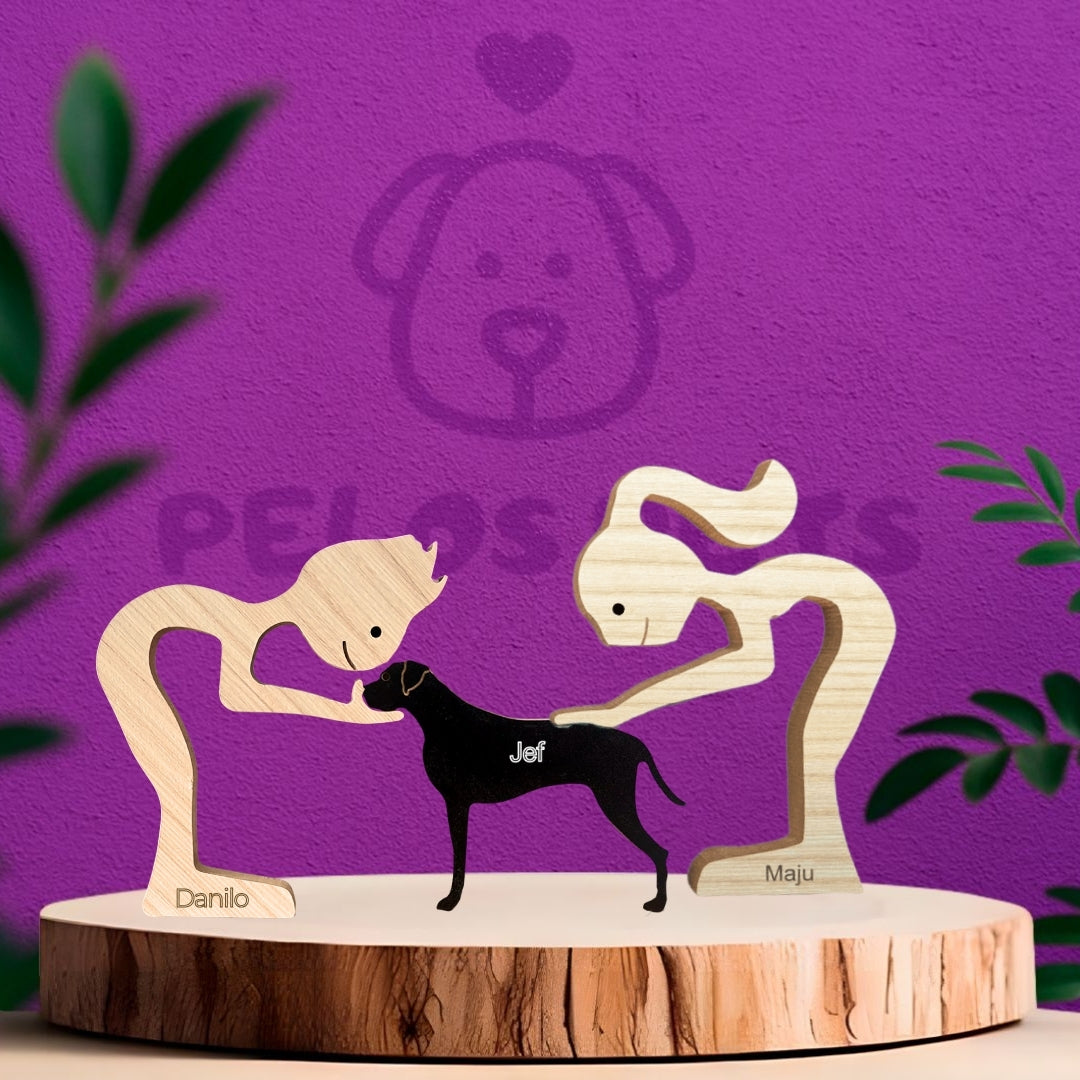 Escultura em Madeira Dogue Alemão