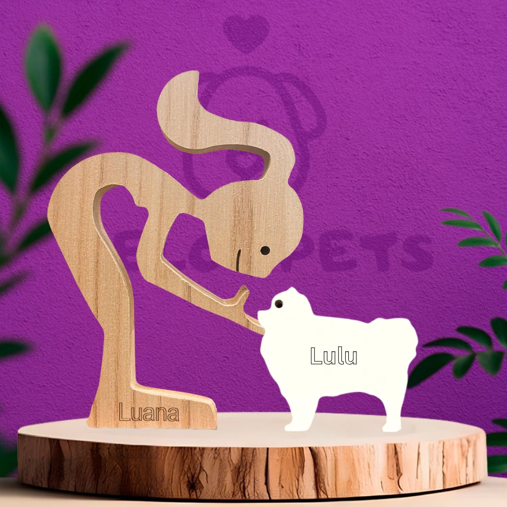 Escultura em Madeira Lulu da Pomerânia