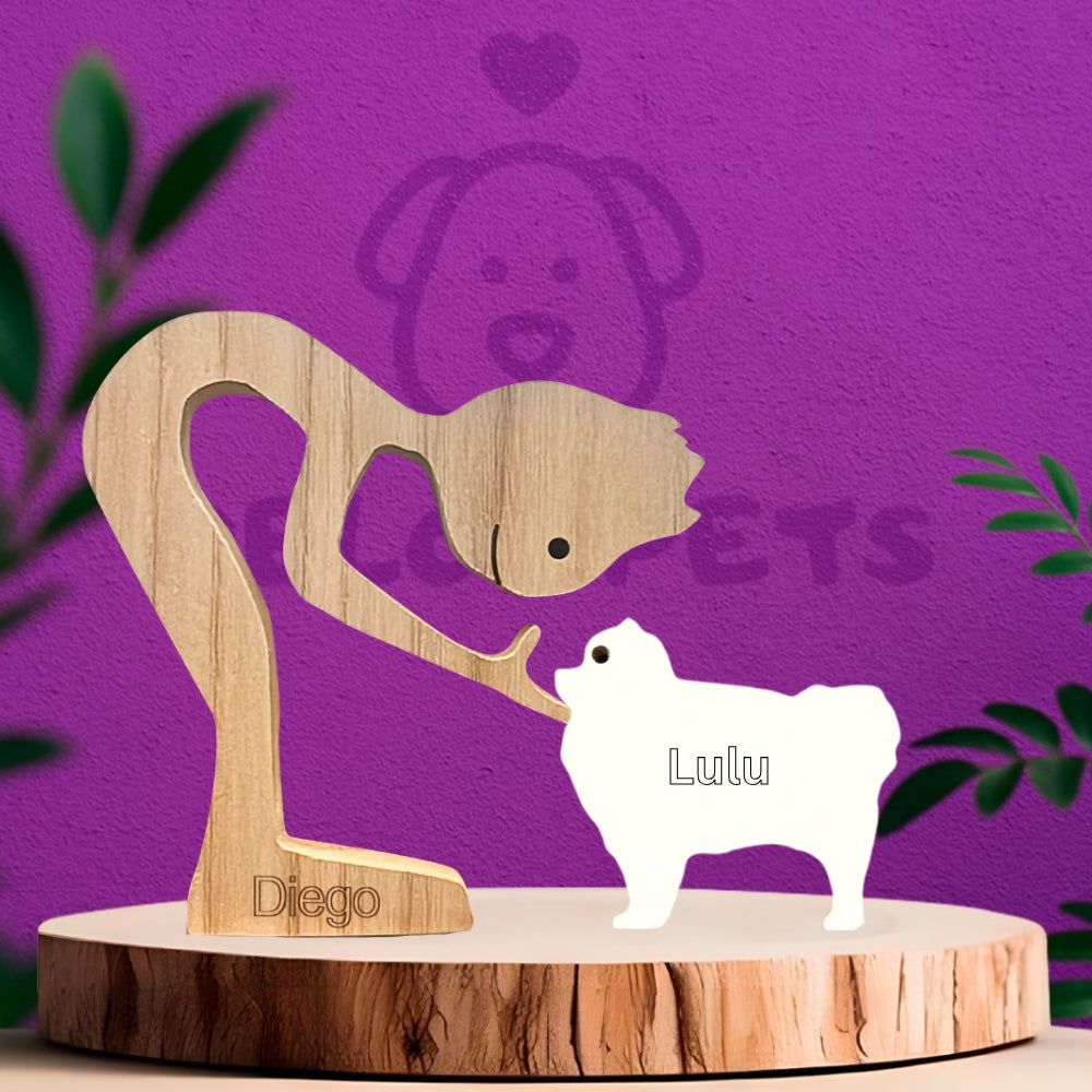 Escultura em Madeira Lulu da Pomerânia