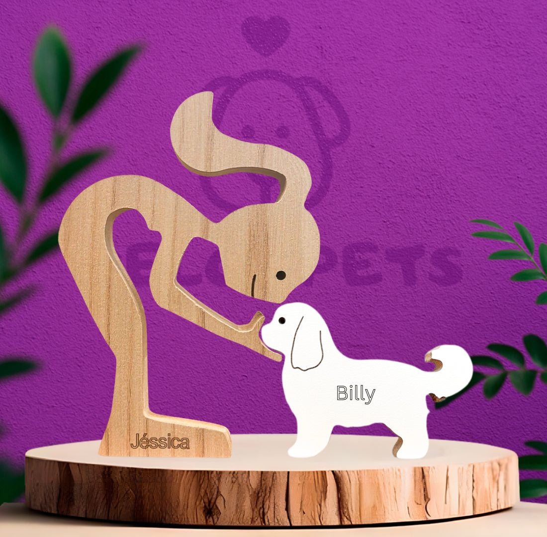 Escultura em Madeira Lhasa Apso