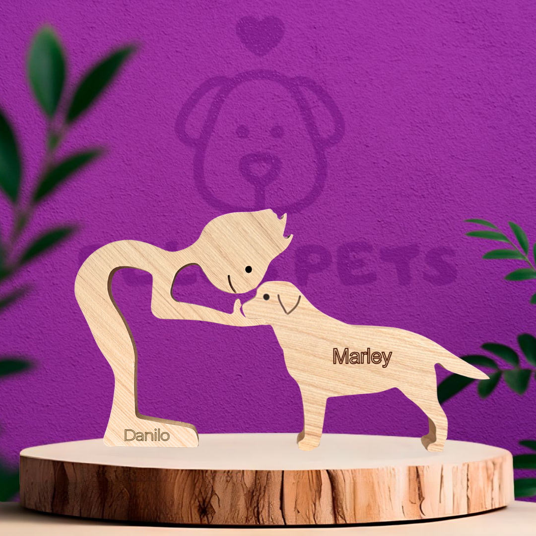 Escultura em Madeira Labrador