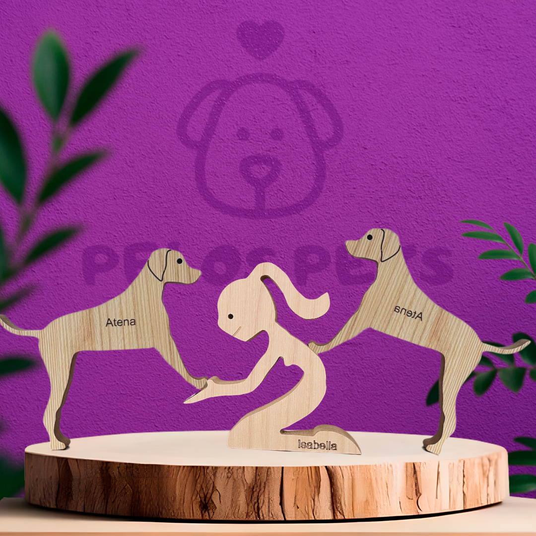 Escultura em Madeira Weimaraner