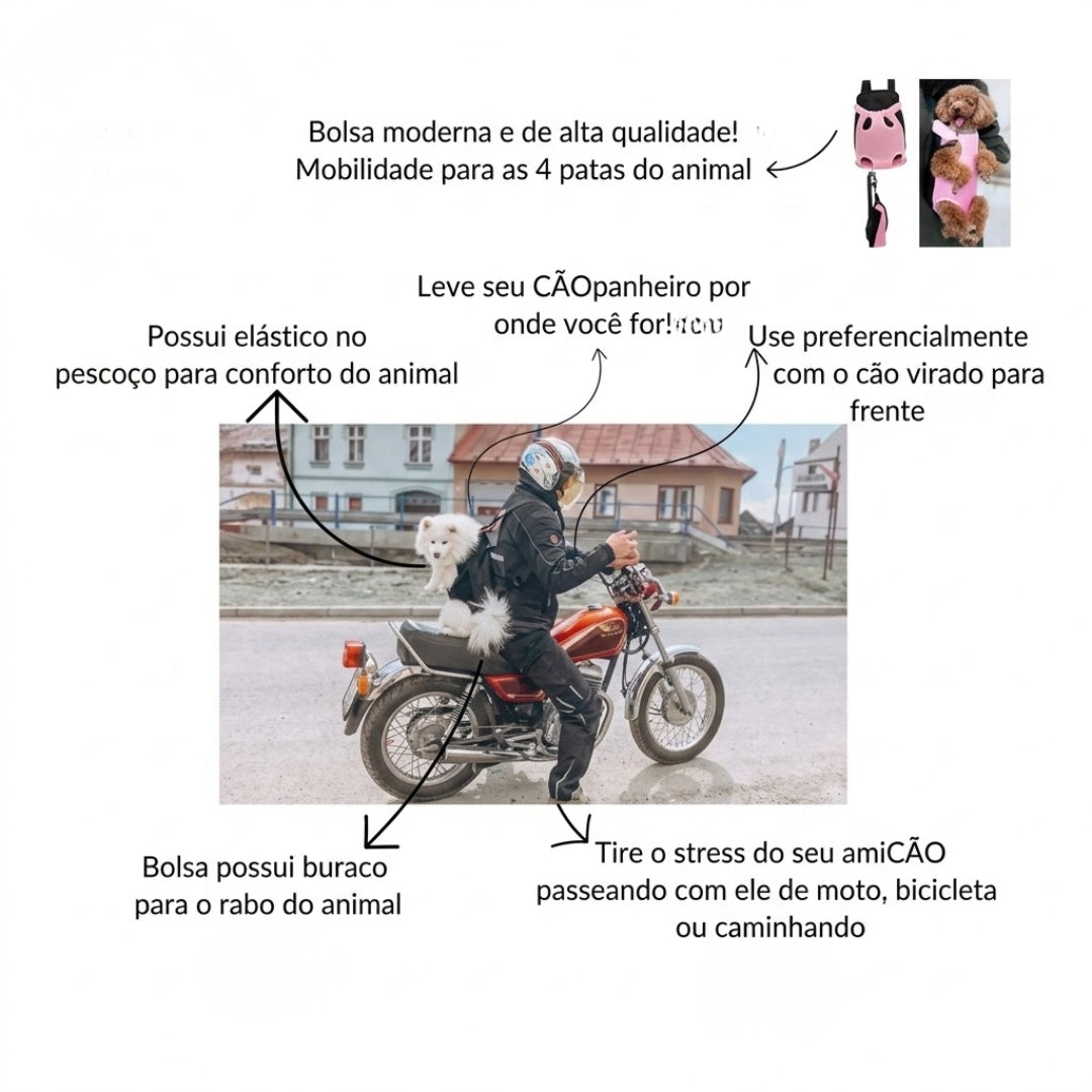 Pelos Pets ColoMóvel™ Bolsa Transporte De Pet Cachorro ou Gato
