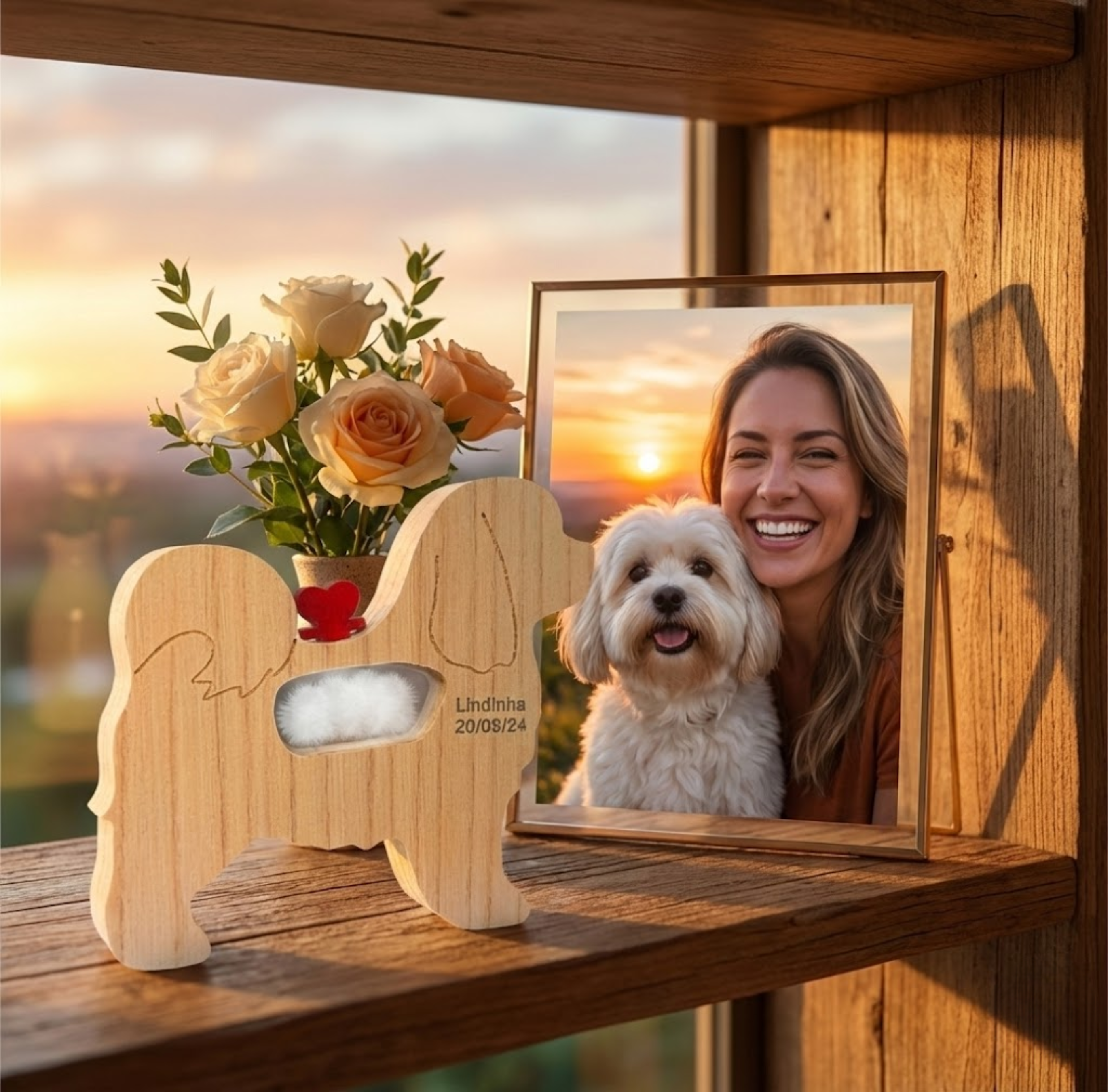 Cápsula do Amor Escultura Personalizada Pet Eterno