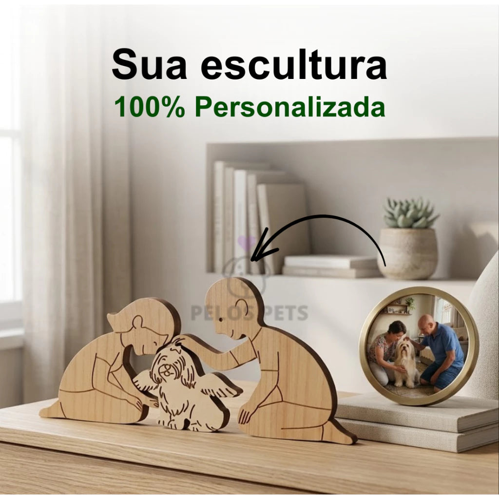 Crie sua Escultura 100% Personalizada – Feita para Você! (Limite máximo 10 pessoas/pets)