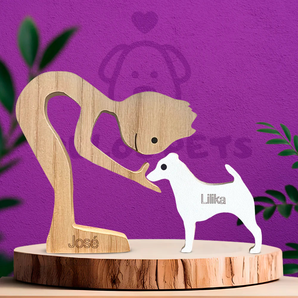 Escultura em Madeira Jack Russell