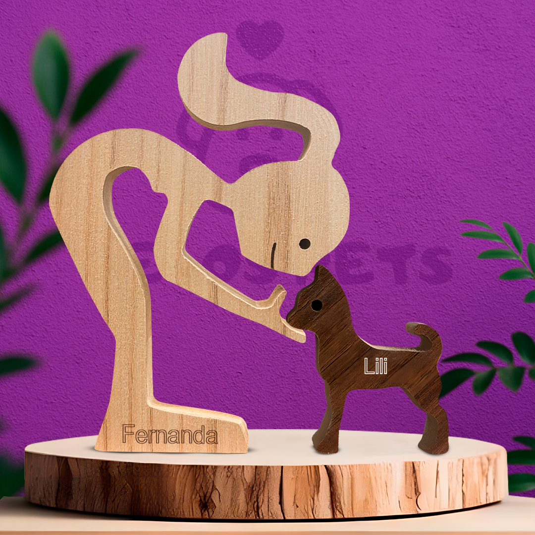 Escultura em Madeira Pinscher