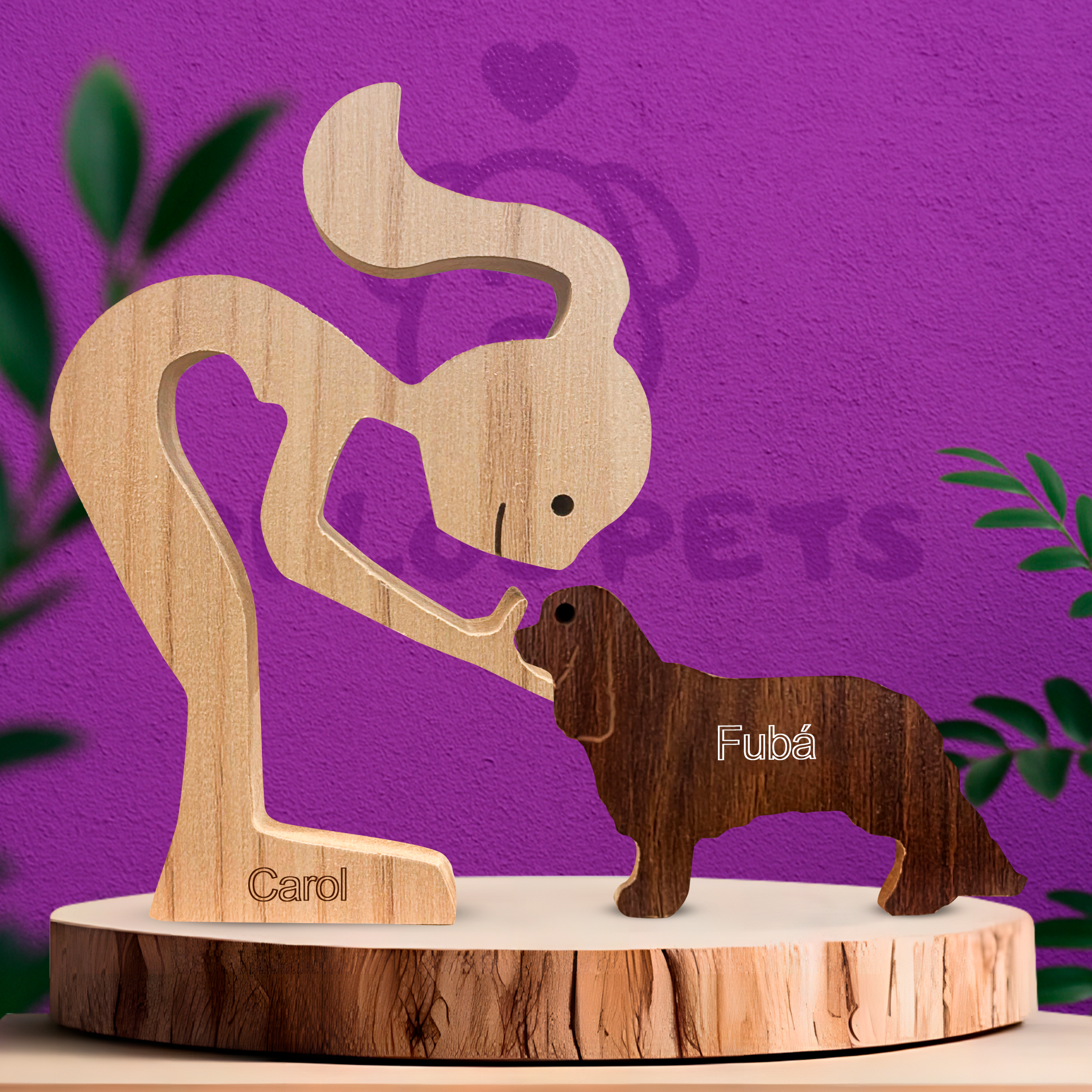Escultura em Madeira Cavalier King Charles Spaniel