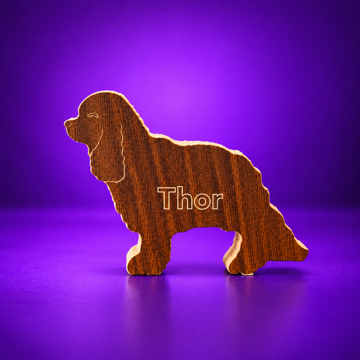Escultura em Madeira Cavalier King Charles Spaniel