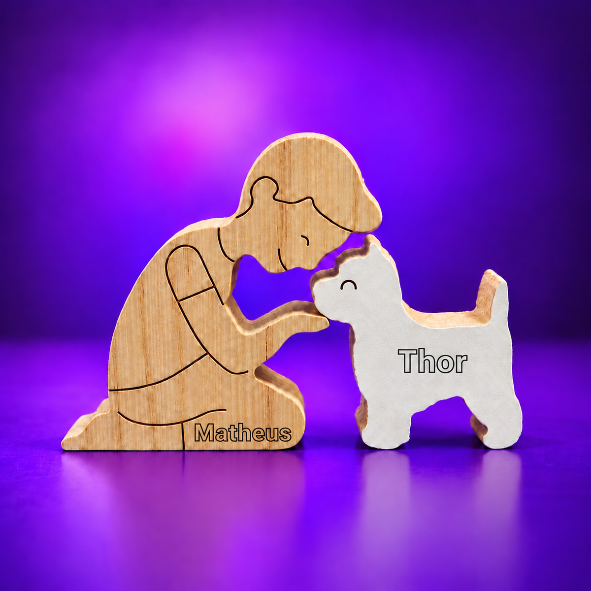 Escultura em Madeira West highland white terrier