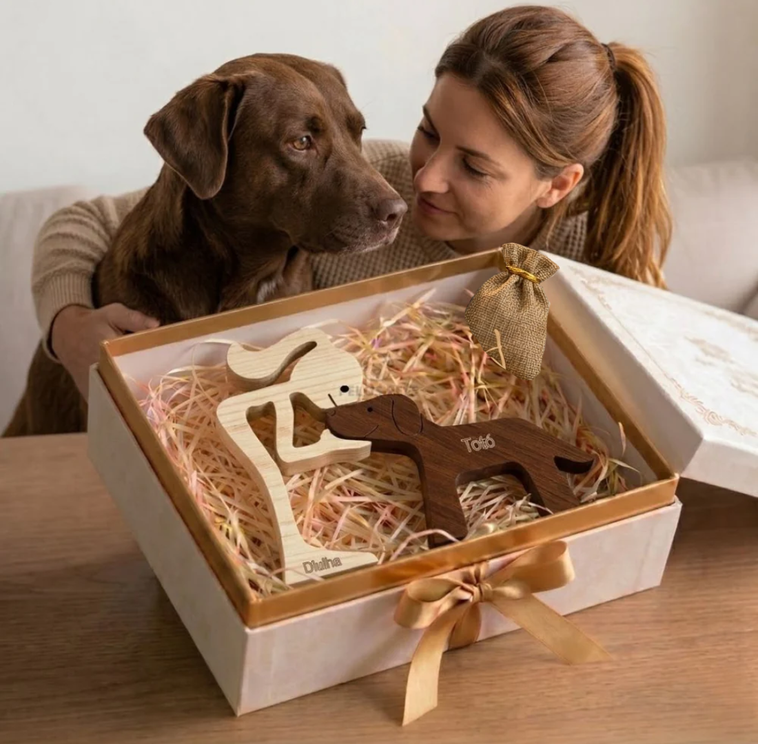 Escultura Personalizada Pet em Madeira MDF + Presente Misterioso