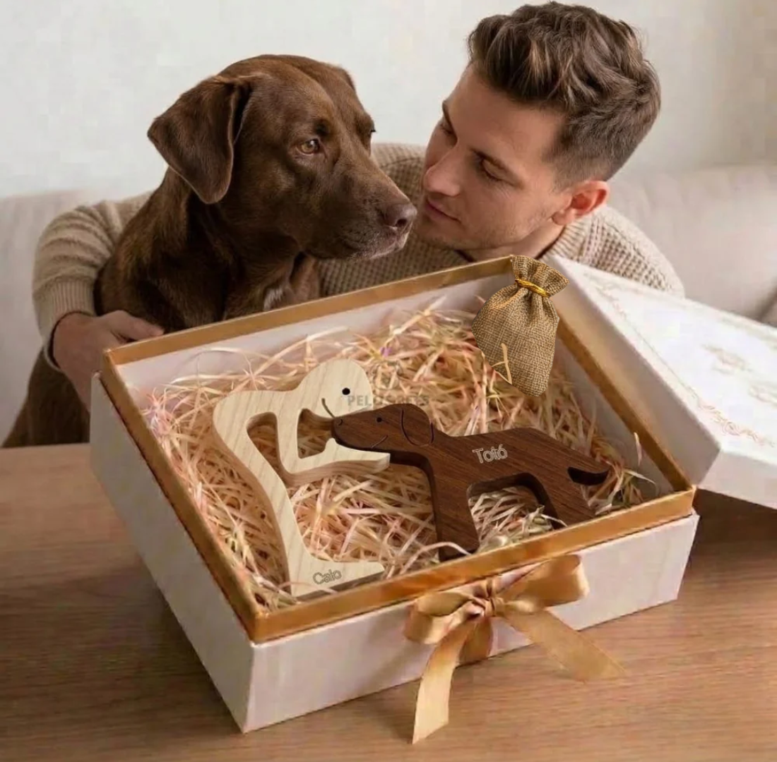Escultura Personalizada Pet em Madeira MDF + Presente Misterioso