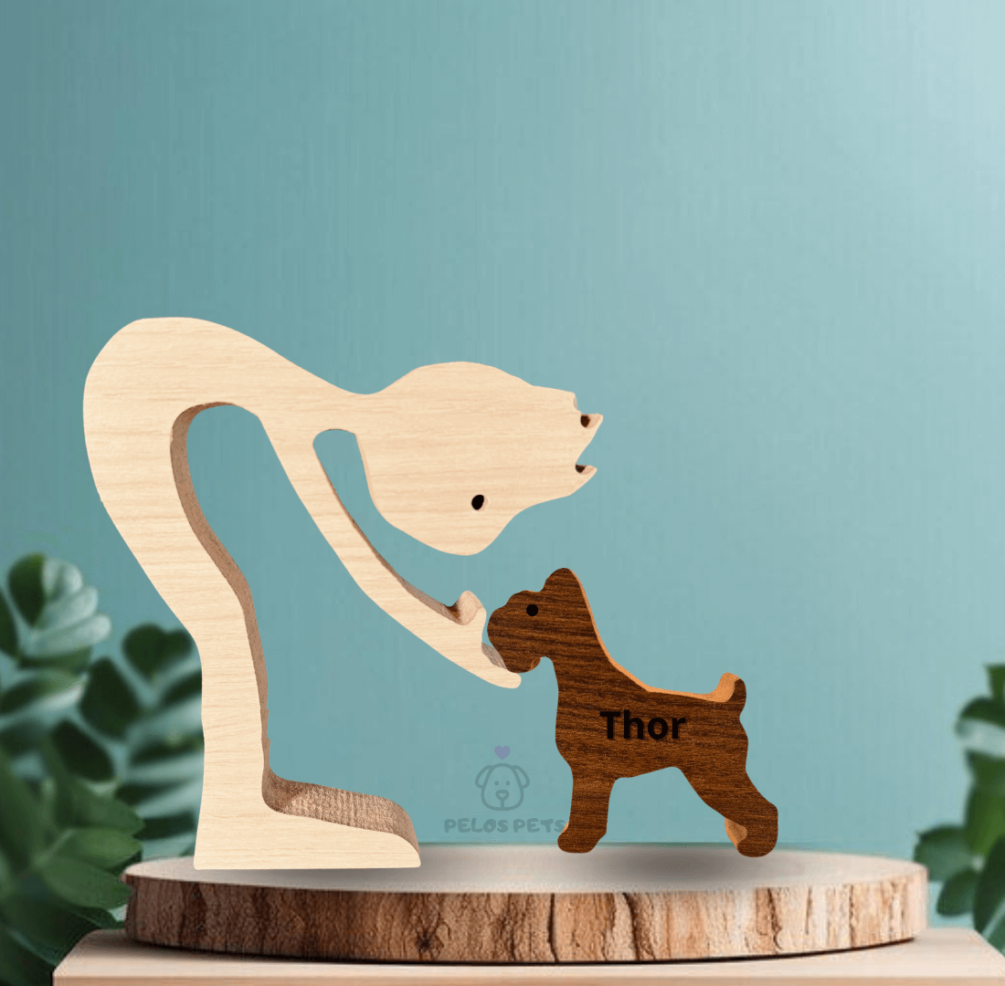 Escultura em Madeira Schnauzer