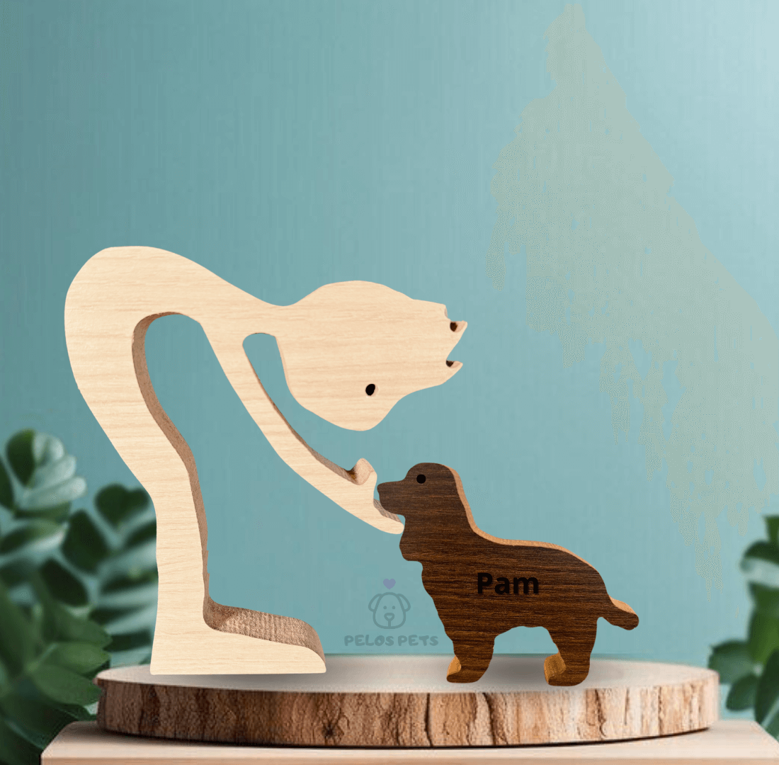 Escultura em Madeira Cocker Spaniel
