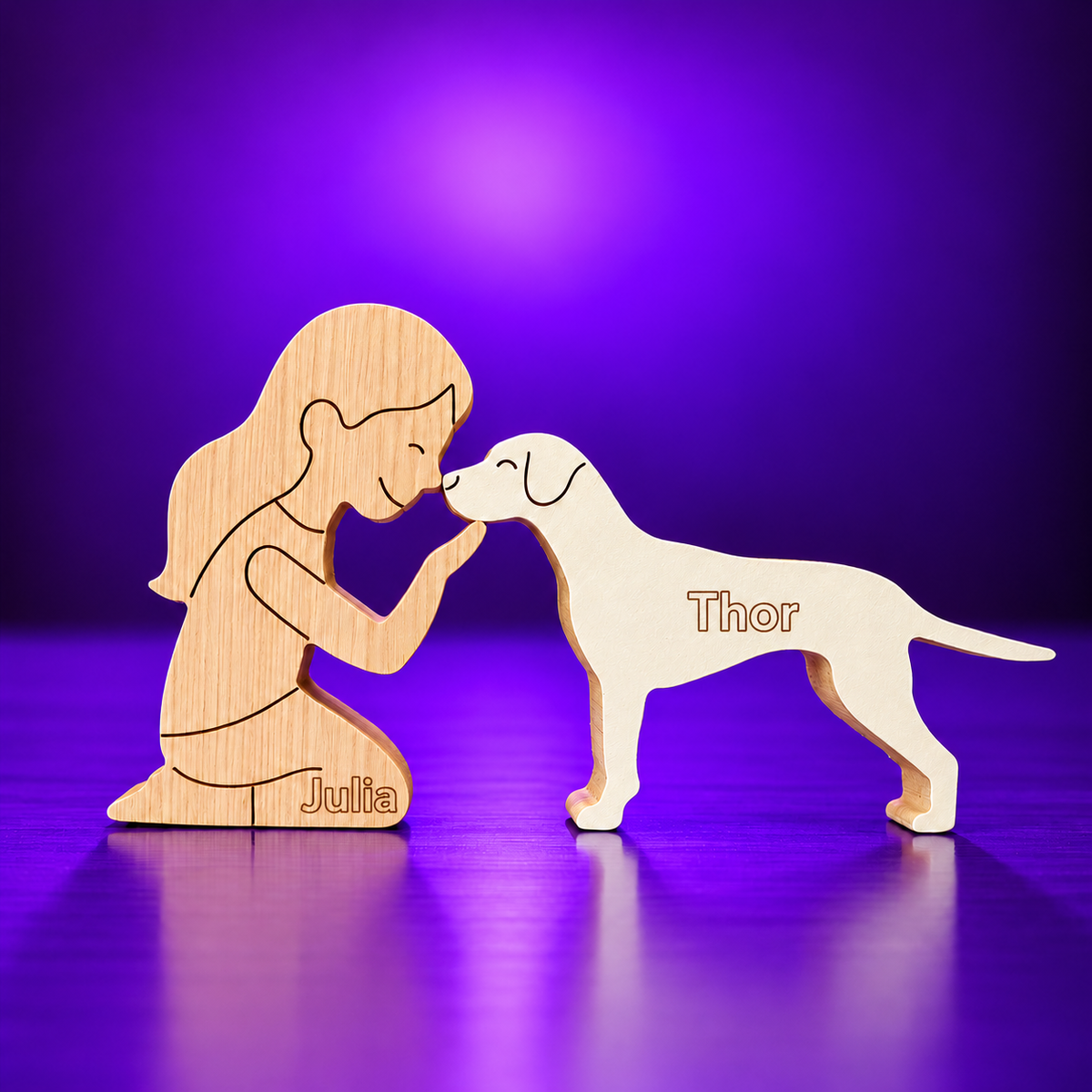 Escultura em Madeira Weimaraner