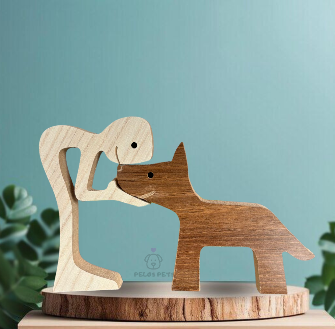 Escultura em Madeira Doberman