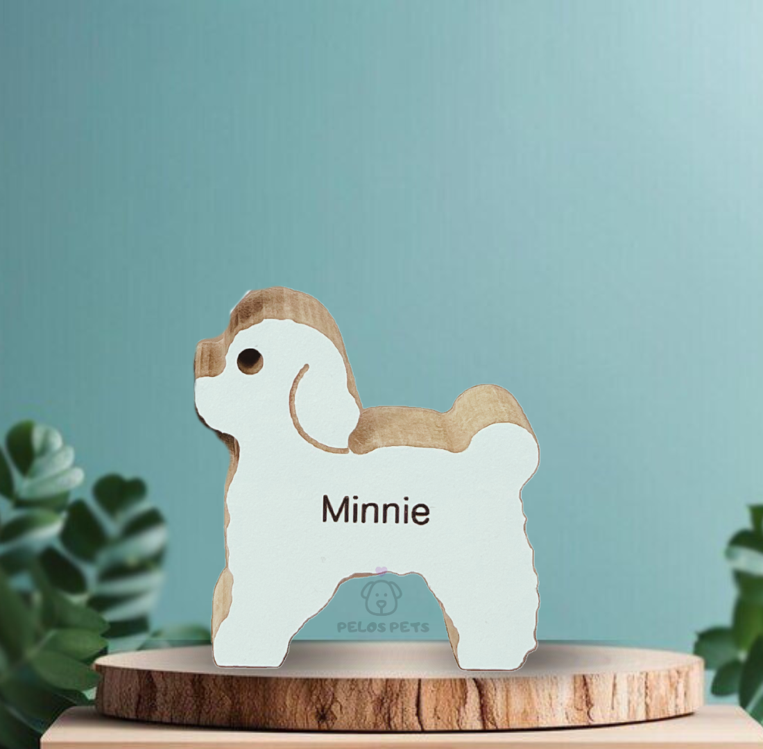 Escultura em Madeira Poodle