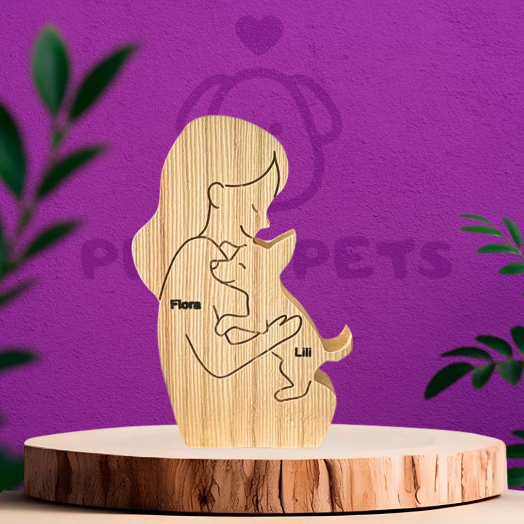 Woman and American Bully