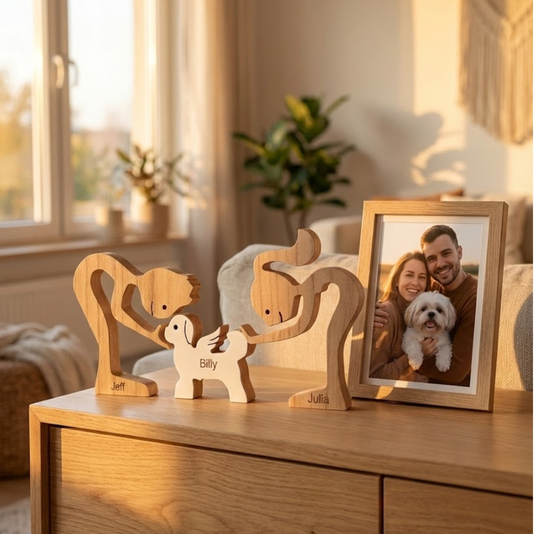 Shih Tzu Wood Sculpture