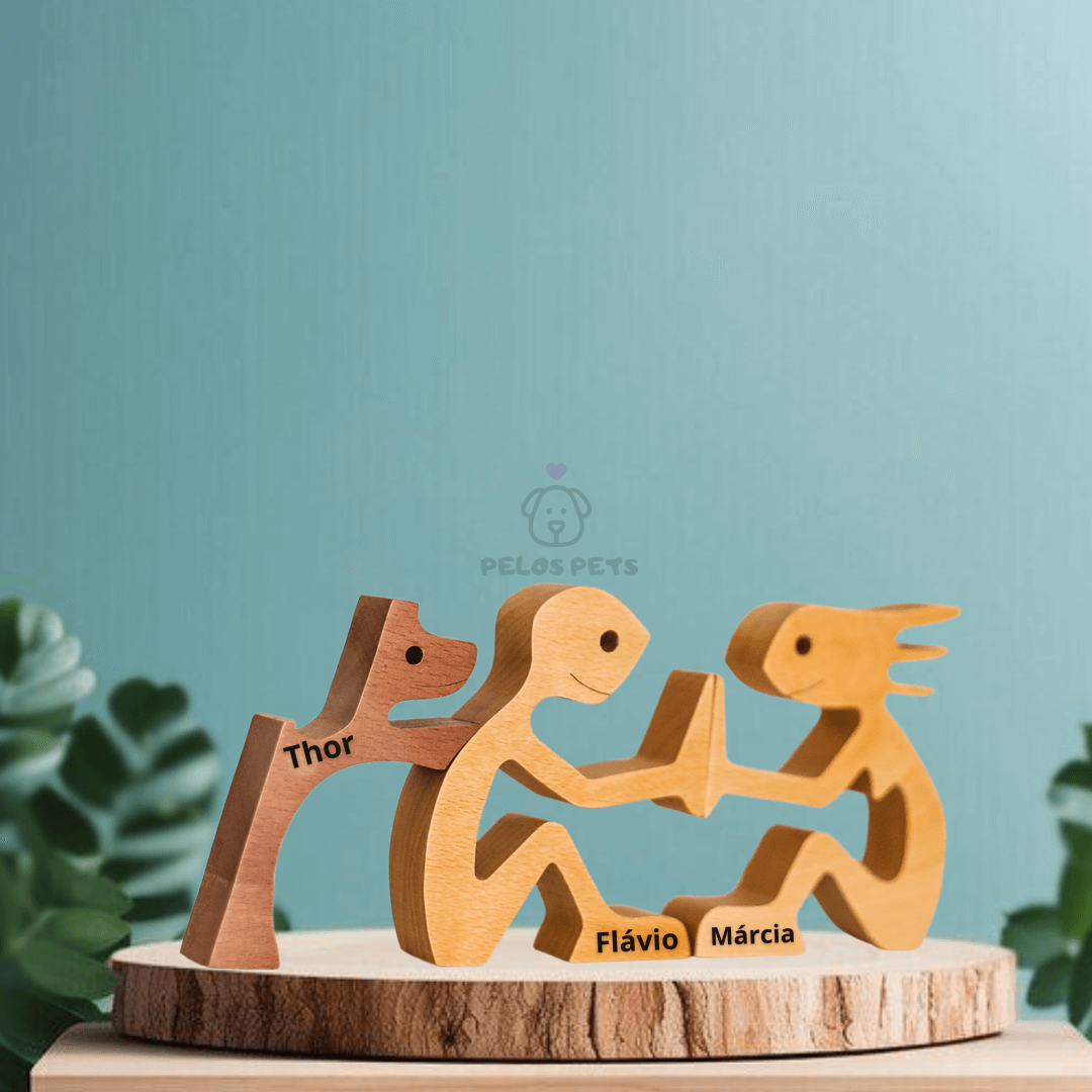 Escultura em Madeira Pelos Pets - Escolha a Raça do seu Pet!