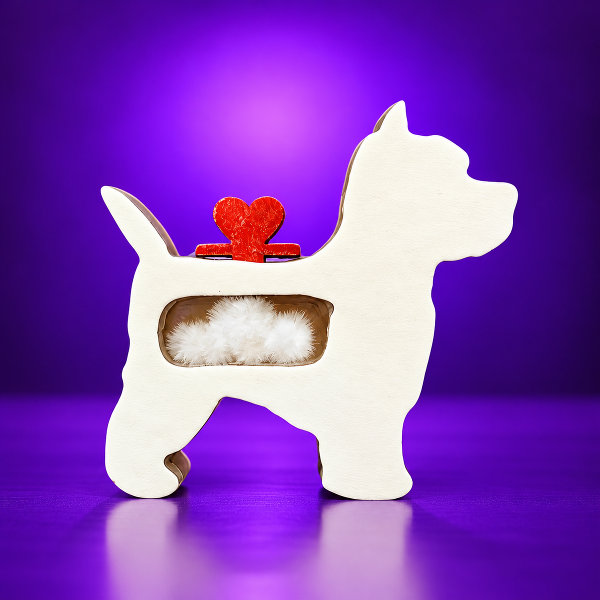Escultura em Madeira West highland white terrier