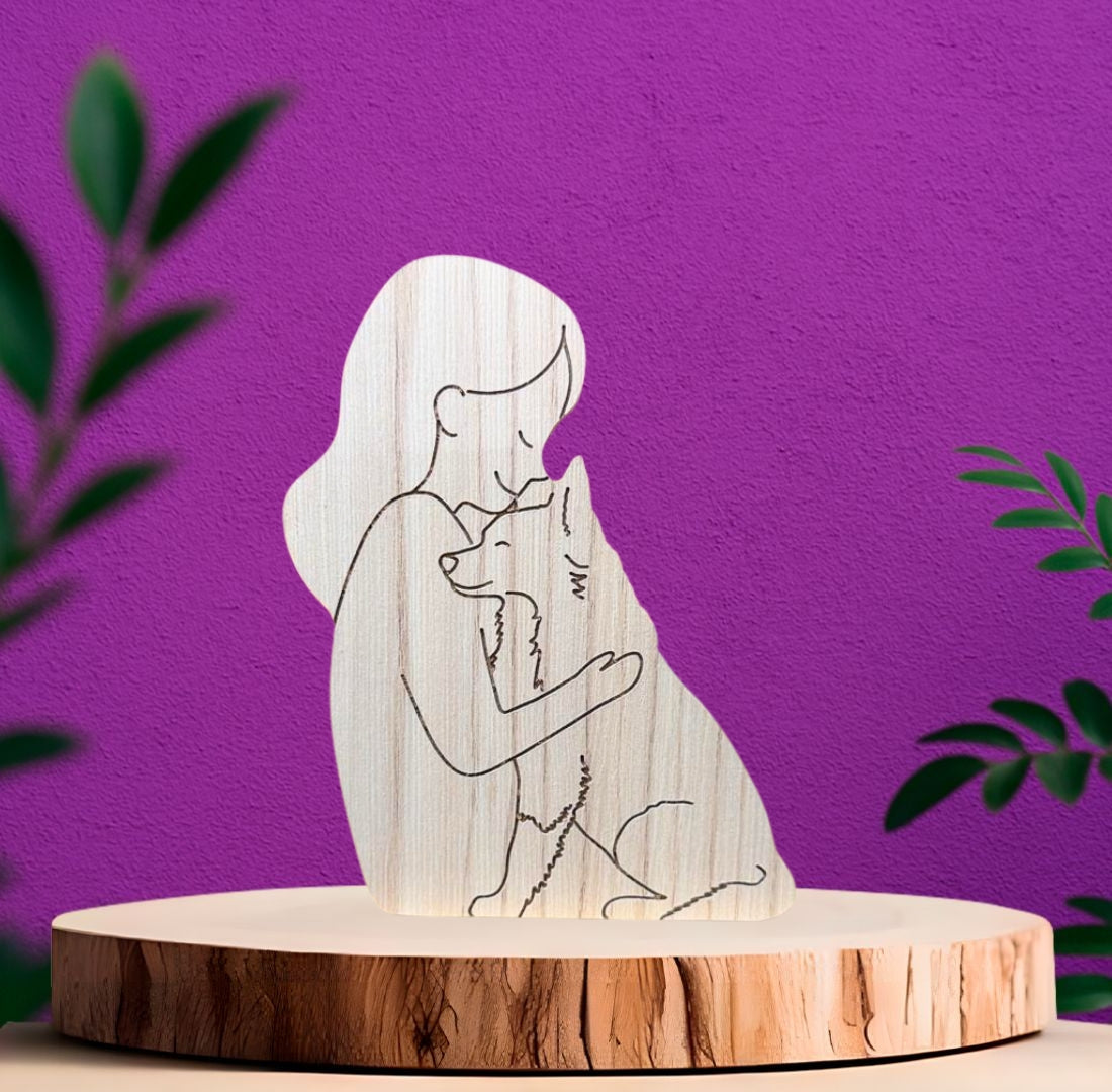 Woman and American Bully