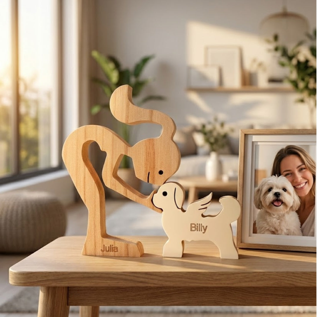 Shih Tzu Wood Sculpture