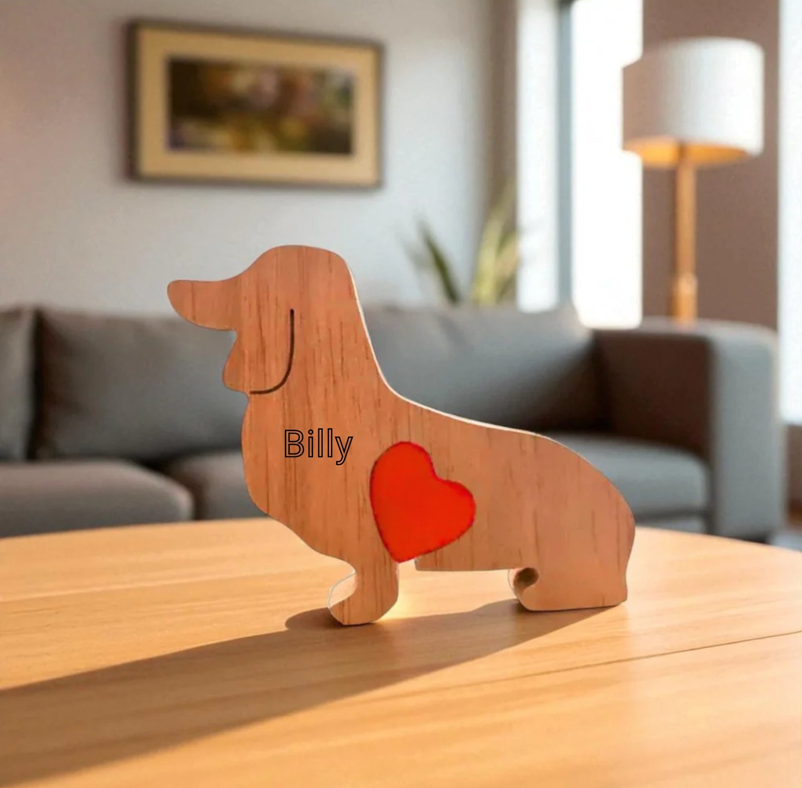 Escultura em Madeira Amor de 4 Patas