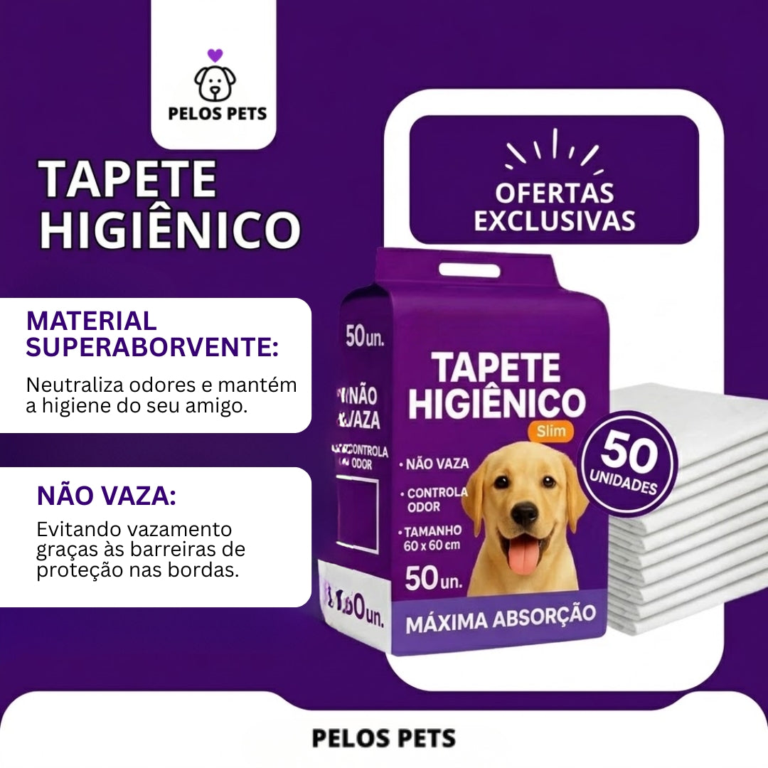 Tapete Higiênico Descartável para Cachorro Pelos Pets