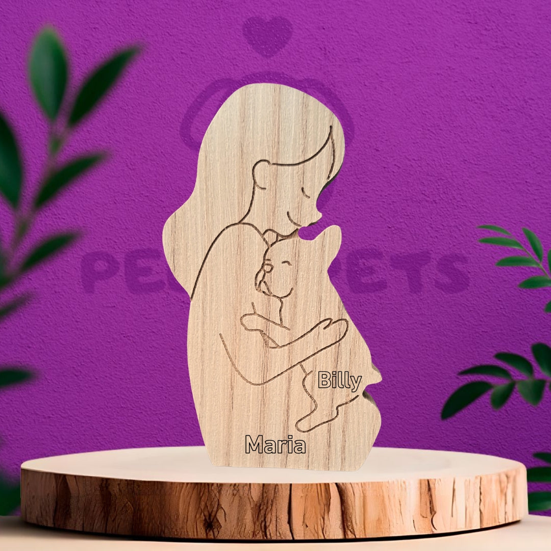 Woman and American Bully