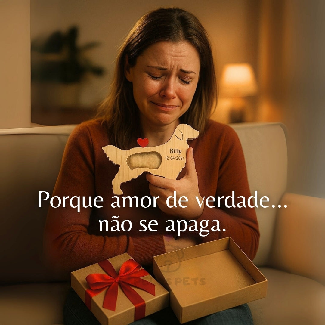 Cápsula do Amor Escultura Personalizada Pet Eterno