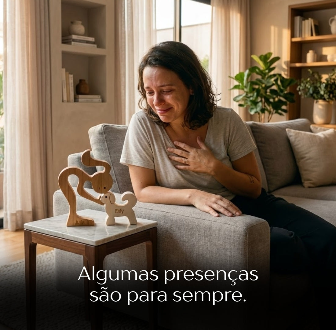 Escultura Personalizada Pet em Madeira MDF Presente Item Decorativo ao Cachorro ou Gato (Nomes Inclusos por nossa conta)