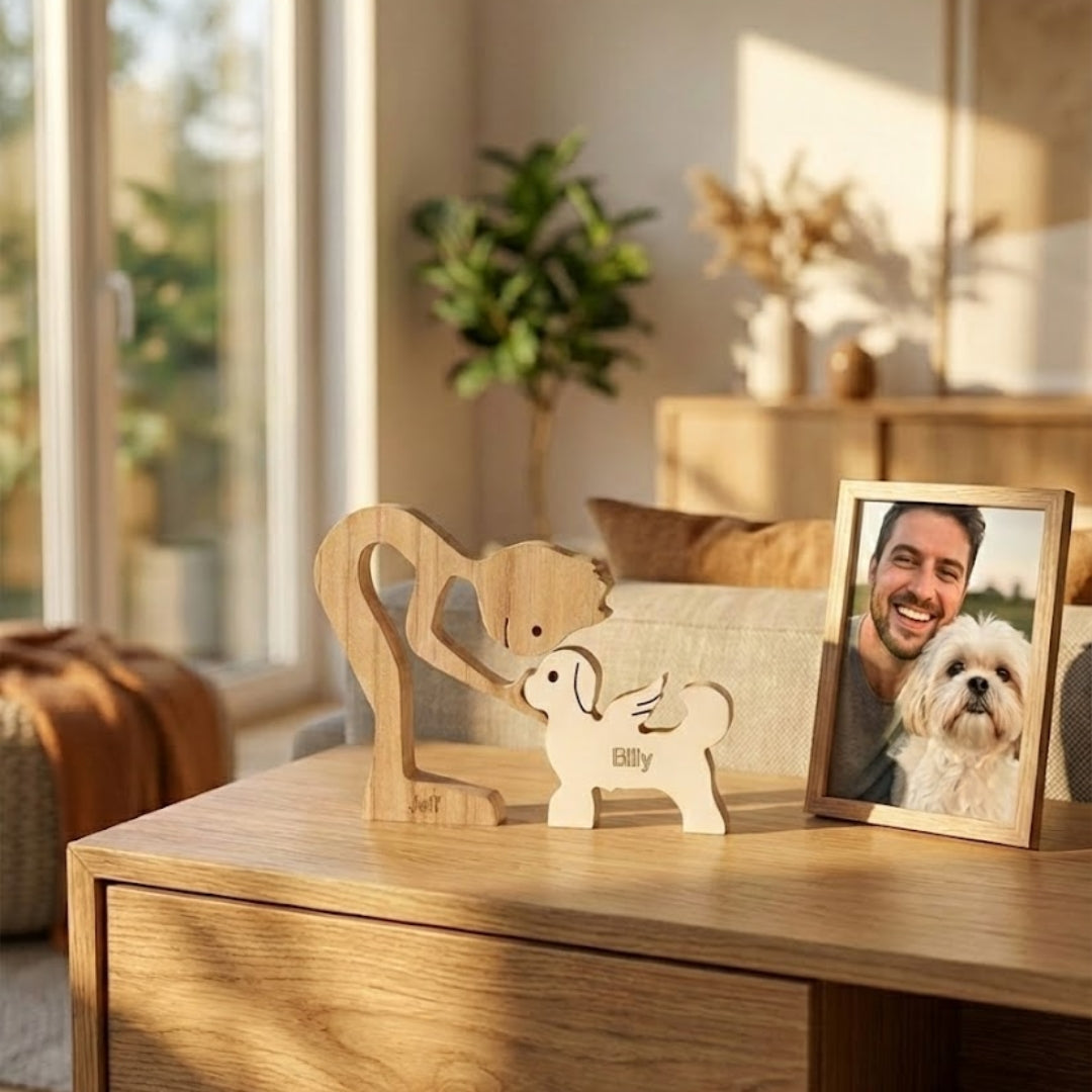 Shih Tzu Wood Sculpture