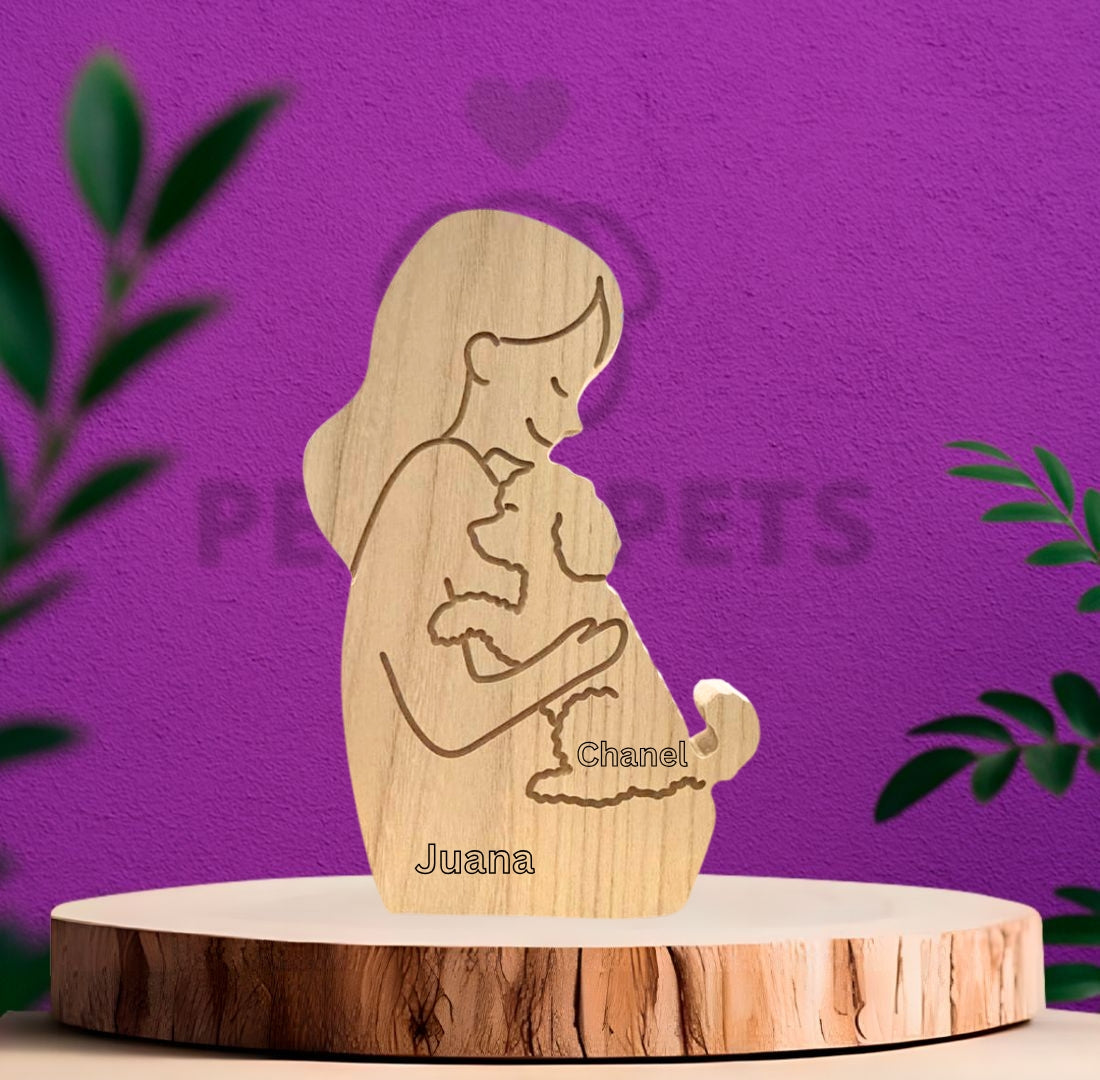 Woman and American Bully