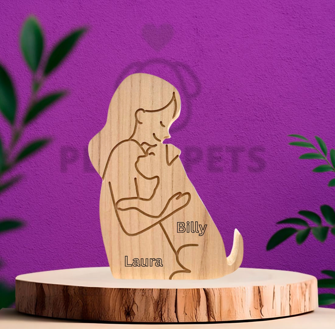 Woman and American Bully