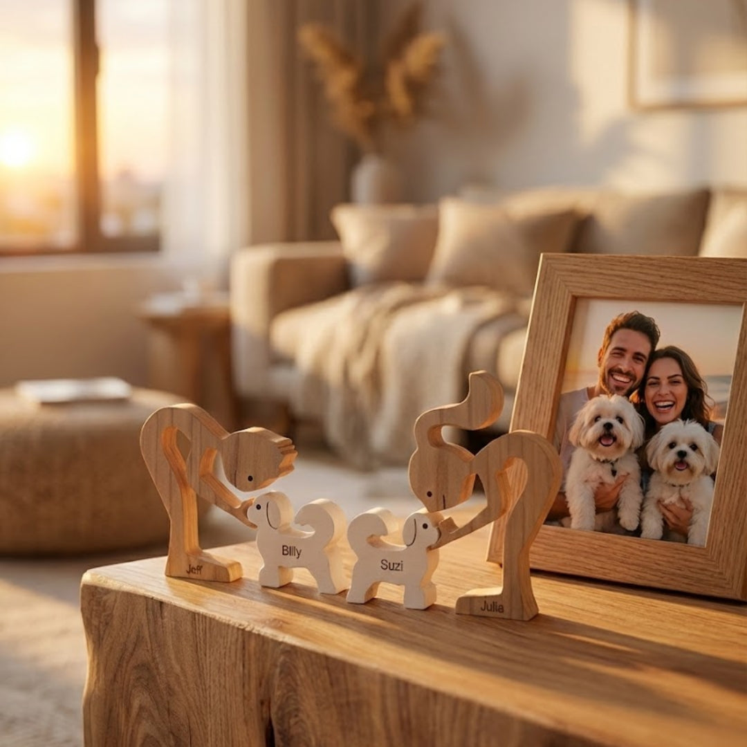 Shih Tzu Wood Sculpture