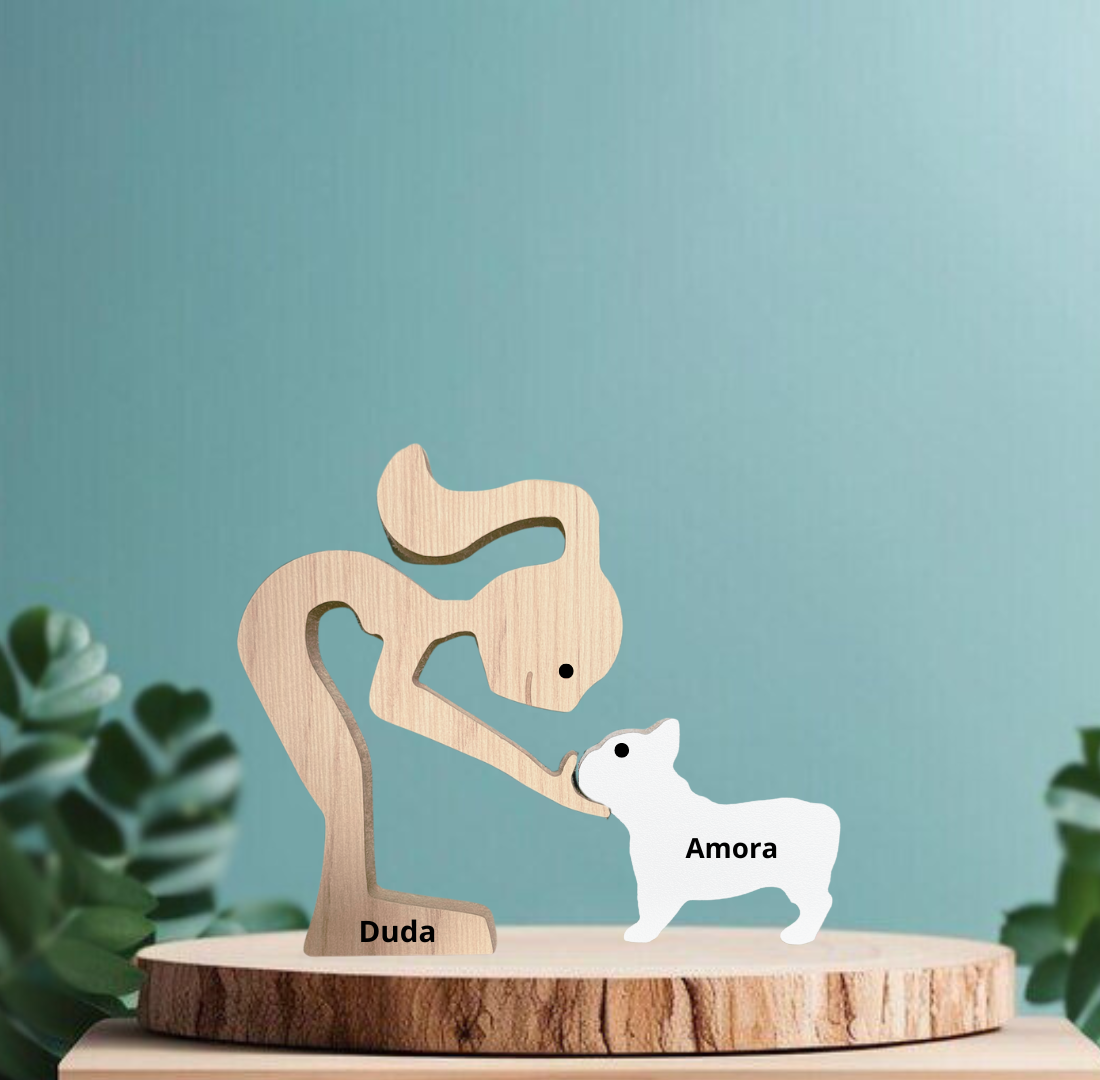 Escultura em Madeira Pelos Pets - Escolha a Raça do seu Pet!