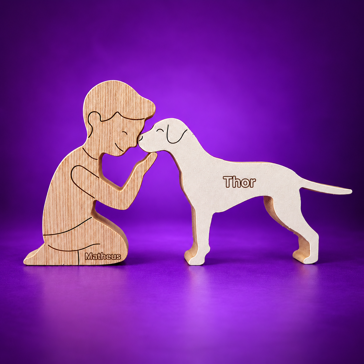 Escultura em Madeira Weimaraner