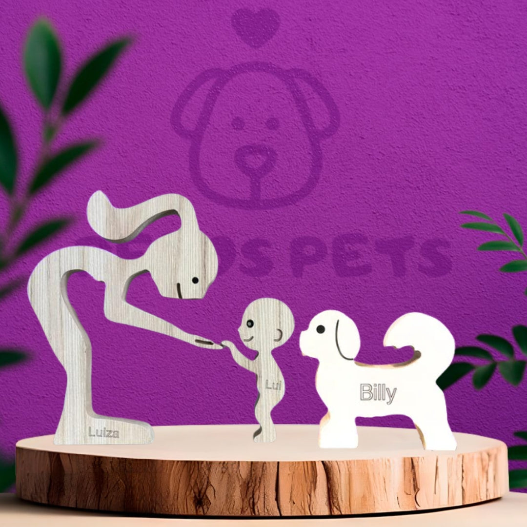 Escultura em Família e Pet