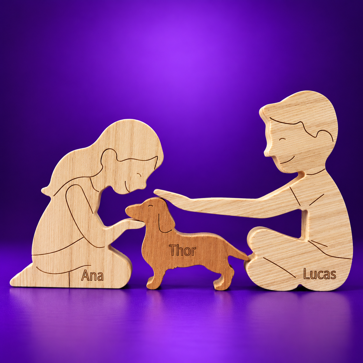 Escultura em Madeira Salsicha (Dachshund)