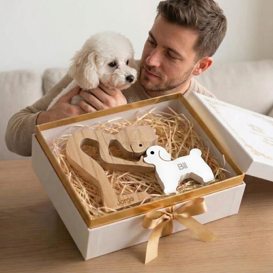 Escultura Personalizada Pet em Madeira MDF Presente Item Decorativo ao Cachorro ou Gato (Nomes Inclusos por nossa conta)