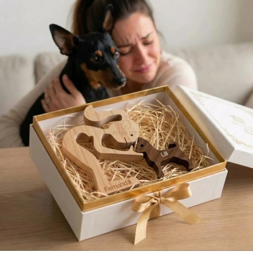 Escultura em Madeira Pinscher
