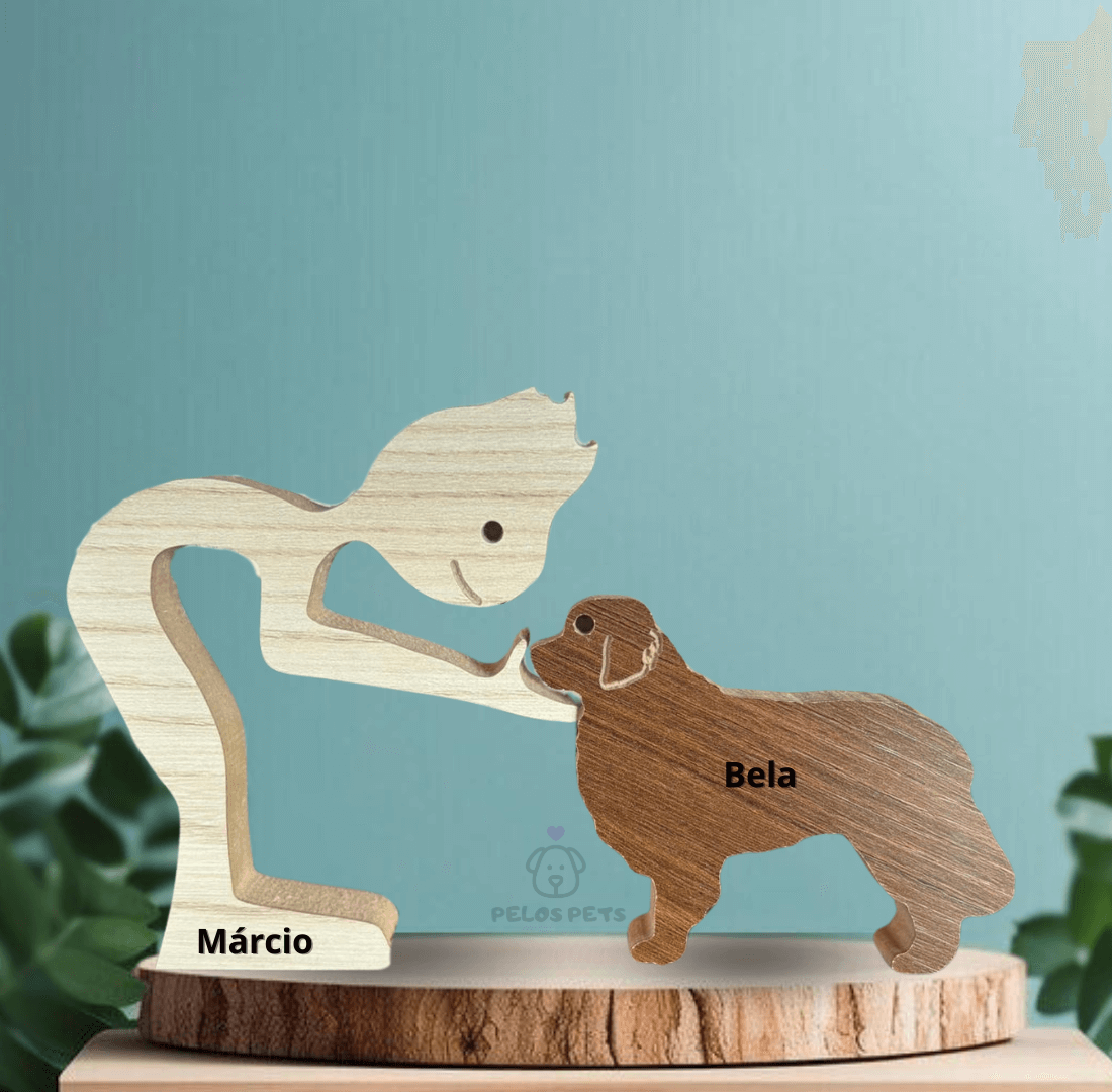 Escultura em Madeira Bernesse (Boiadeiro de Berna)