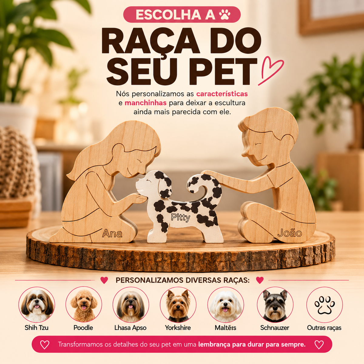 Escultura Pet Personalizada com Manchas