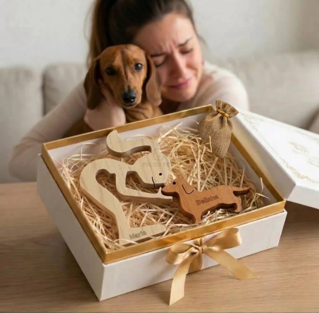 Escultura Personalizada Pet em Madeira MDF + Presente Misterioso