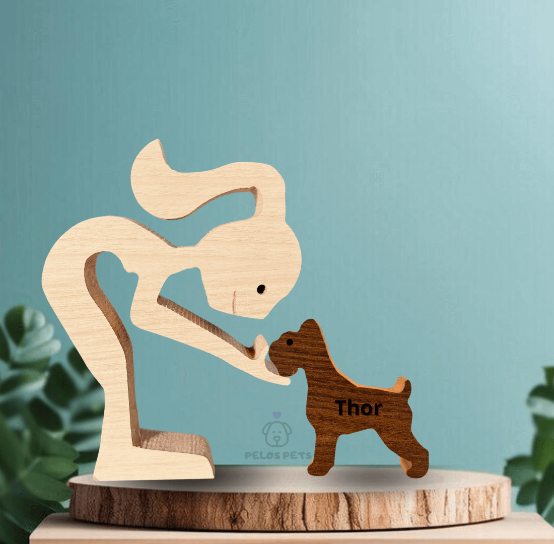Escultura em Madeira Schnauzer