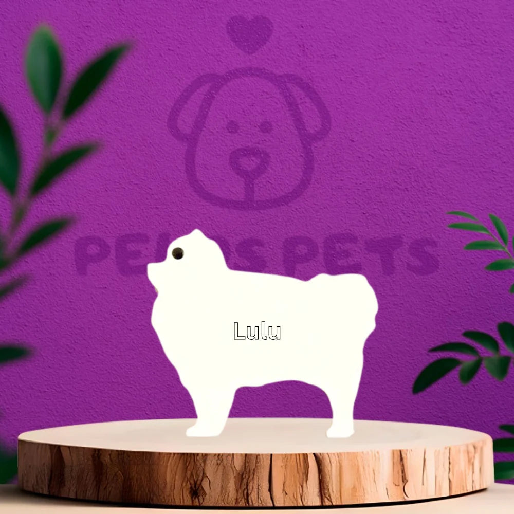 German Spitz Wood Sculpture