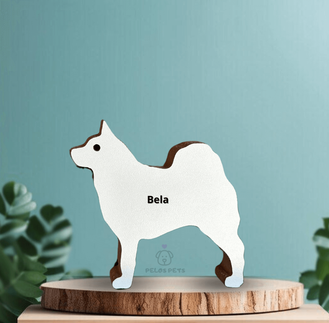Escultura em Madeira Husky Siberiano