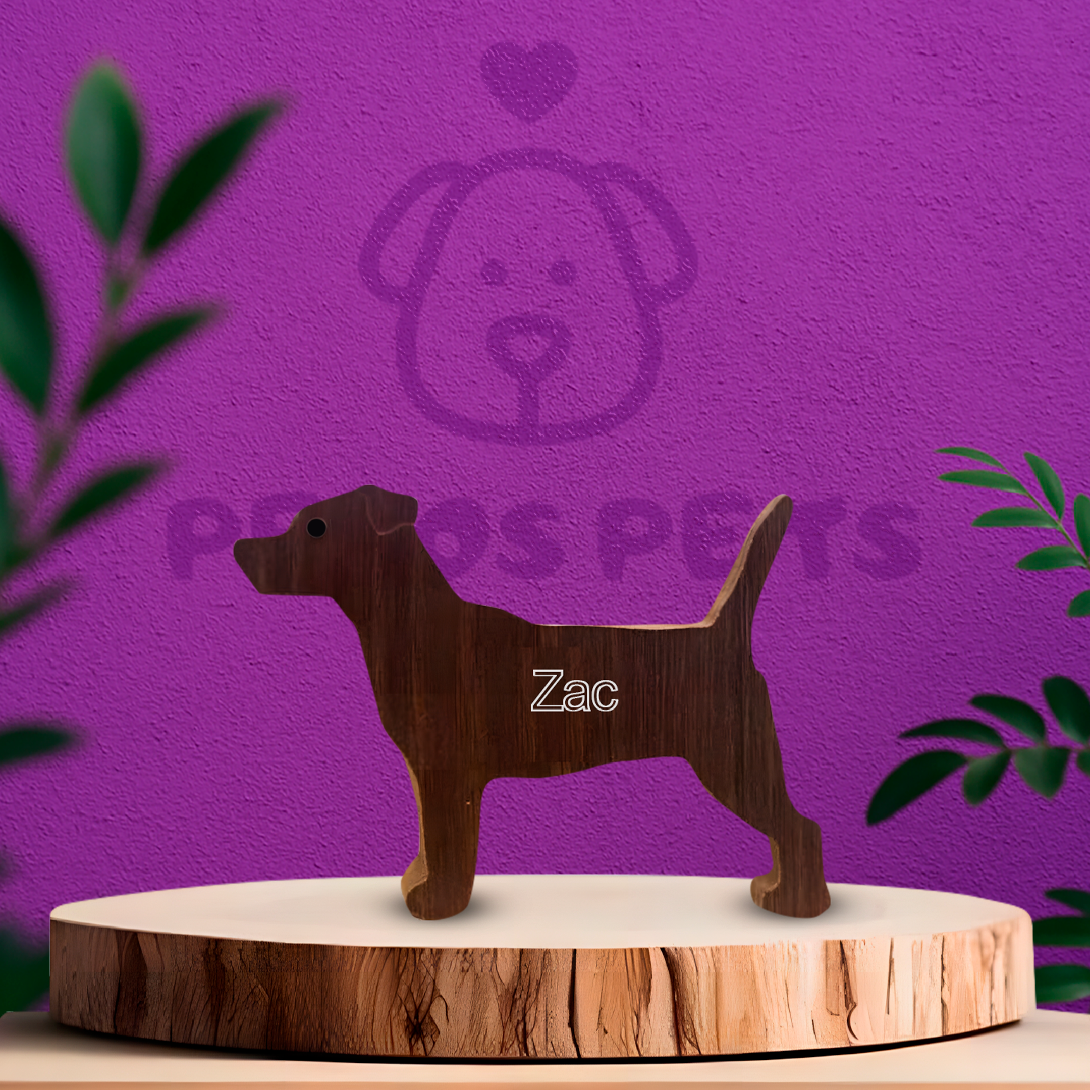 Escultura em Madeira Jack Russell