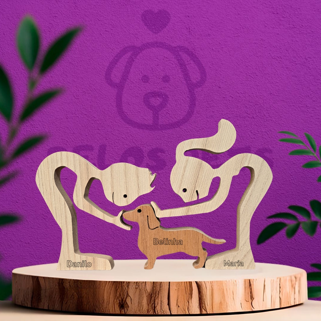 Escultura em Madeira Salsicha (Dachshund)